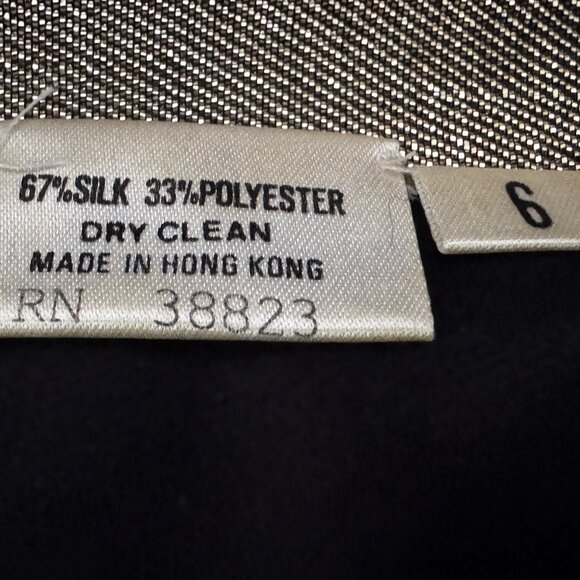 Shimmery Gold Sequinned Silk Tunic Size 6 - Picture 3 of 3